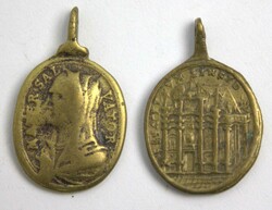 2 Wallfahrtsmedaillen / Pilgerabzeichen aus Bronze, wohl 18. ...