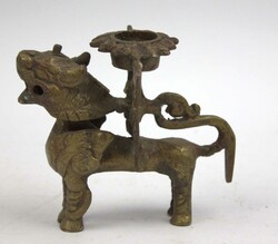 antiker Fo Hund Kerzenständer aus Messing, 1920er Jahre. Höhe ca. 8 ...