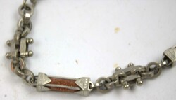 Uhrenkette mit Goldfluss, wohl Jakob Bengel. Länge ca. 27 cm  ...