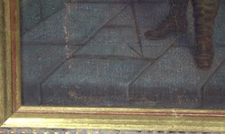 Alphonse Desport (1830-1905) Ölgemälde doubliert auf Platte ...