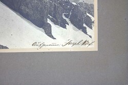 Fotografie "Zugspitze Juli 1911" aufgenommen von Joseph Wolf. Auf ...