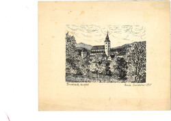 Tuschezeichnung "Gernsbach, Murgtal" rechts signatur Paula Buisson ...