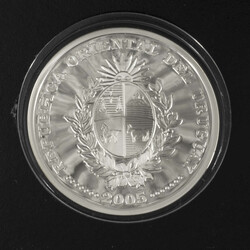Uruguay 2005, 1000 Pesos - Silbermünze "Fußball WM 2006 in ...