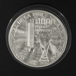 Uruguay 2005, 1000 Pesos - Silbermünze "Fußball WM 2006 in ...