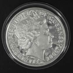 Guernsey 2006, 5 Pfund - Silbermünze "Fußball WM 2006 in ...