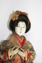 Japanisches Püppchen "Geisha" mit Steckbaren Kopf. Kimono mit ...