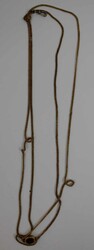 Antike Uhrenkette mit Schieber, Länge ca. 71 cm.  Automatically ...