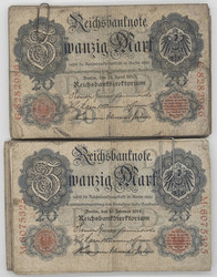 110.80.20: Banknoten - Deutschland - Deutsches Reich ab 1871