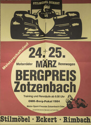 Drei Veranstaltungs - Plakate den Motorsport betreffend. ...