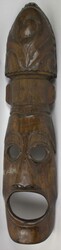 Afrika, Wandmaske aus Holz, Höhe ca. 98 cm, Breite ca. 21 cm. ...