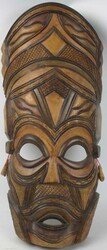 Afrika, Wandmaske aus Holz, Höhe ca. 64 cm, Breite ca. 26 cm. ...