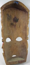 Afrika, Wandmaske aus Holz, Höhe ca. 64 cm, Breite ca. 26 cm. ...