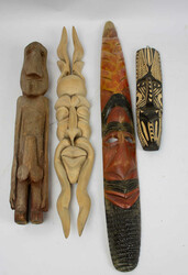 Afrika, Lot Wandmasken, verschiedene Modelle. Insgesamt 4 Stück ...