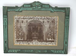 Bilderrahmen im Jugendstil mit einer historischen schwarz-weiß ...