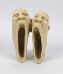Skurrile Skulptur "Screaming Men", Höhe ca. 16,5 cm, Breite ca. 11,5 ...