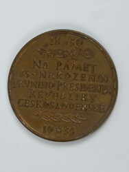 Tschechoslowakei "Medaille zum 85. Jahrestag der Geburt von Tomas G. ...