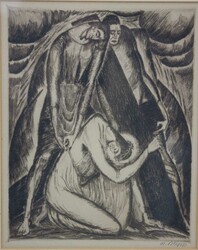 2 Radierungen mit verschiedenen Religiösen Darstellungen, links ...