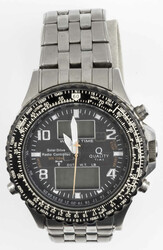 Quality Time men's wristwatch, radio controlled, solar powered. Water ...
