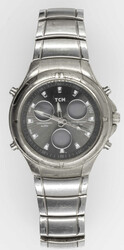 TNC Chronograph, Quartz. Stainless steel bracelet. Function not tested