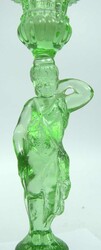 Kerzenständer aus grünem Glas, Draped Lady, Glas Figur von ...
