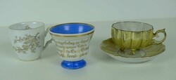 Lot Jugendstil Porzellan, dabei Tasse mit mit Unterteller, etc