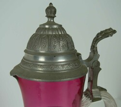 Glaskrug, Rotglas mit Daumendrücker, Höhe ca. 30,5 cmAutomatically ...