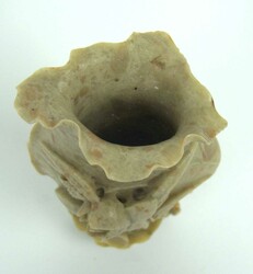 Vase mit Lotusblume, Speckstein geschnitzt, mit ChipsAutomatically ...