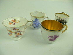 Lot Sammeltassen, insgesamt 4 Stück. Verschiedene Modelle und Marken