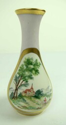 Limoges, kleines Porzellanvase Senta, Handmalerei, 1950. Höhe ca. 19 ...