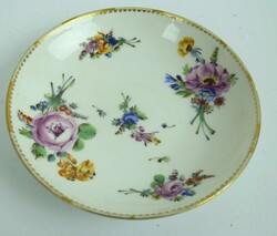 dekorative Porzellan Konfektschale mit floralen Dekor und Goldrand, ...