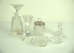 Lot Glas aus Auflösung, dabei Stöpselflasche, Kerzenständer ...