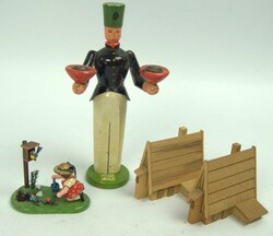 Erzgebirge "Bergmann" sowie Miniatur GartenszeneAutomatically ...