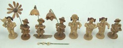 Lot Erzgebirge, Gerlach Seiffen Holzfiguren "Blumenkinder", Höhe ca. ...