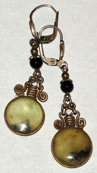 ausgefallene Jade Ohrringe, 925er Silber