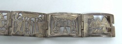 Silver bracelet (tested), probably Egypt, length approx. 20 cm.