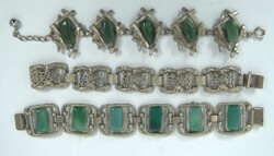 3 Modeschmuck Brutalismus Armbänder, 70er Jahre.  Automatically ...