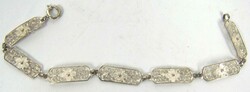 Fine silver bracelet (tested), handmade, length approx. 17.5 cm.
