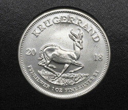 Südafrika 2018, 1 Unze Feinsilber "Krügerrand". Erhaltung: stgl.  ...
