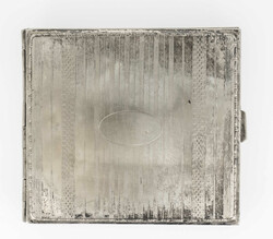 Zigarettendose, Alpacca, mit Widmung "Zum Andenken an die ...