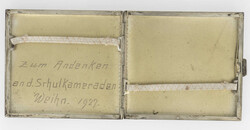 Zigarettendose, Alpacca, mit Widmung "Zum Andenken an die ...