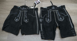 2 traditionelle Trachten Lederhosen, kurze Kniebundhose für Damen, ...