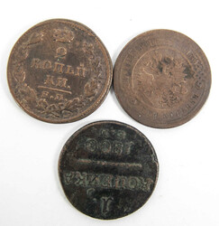 3 Russische Münzen Zarenreich, ab 1 Kopeke, 1800.