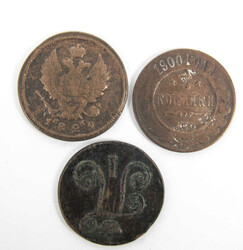 3 Russische Münzen Zarenreich, ab 1 Kopeke, 1800.