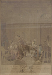 Antiker Druck des französischen Graviers Nicolas de Launay ...