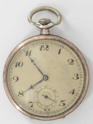 Herrentaschenuhr, mechanisch. Für den Uhrmacher, getragener Zustand. ...