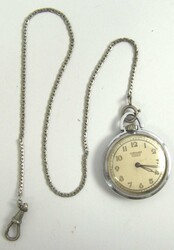 Taschenuhr Junghans, mechanisch, Funktion geprüft. Mit Uhrenkette