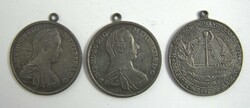3 Medaillen aus Metall, dabei 5 Gulden Danzig