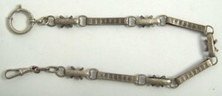 Uhrenkette, Silber geprüft, Biedermaier, Länge ca. 35 cm  ...