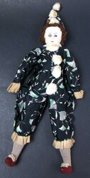uralte wohl handgearbeitete Puppe mit altem Stoffkörper und uralter ...