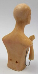 antike Halfdoll aus Wachs Nr. 54. Gesamthöhe ca. 17 cm  ...